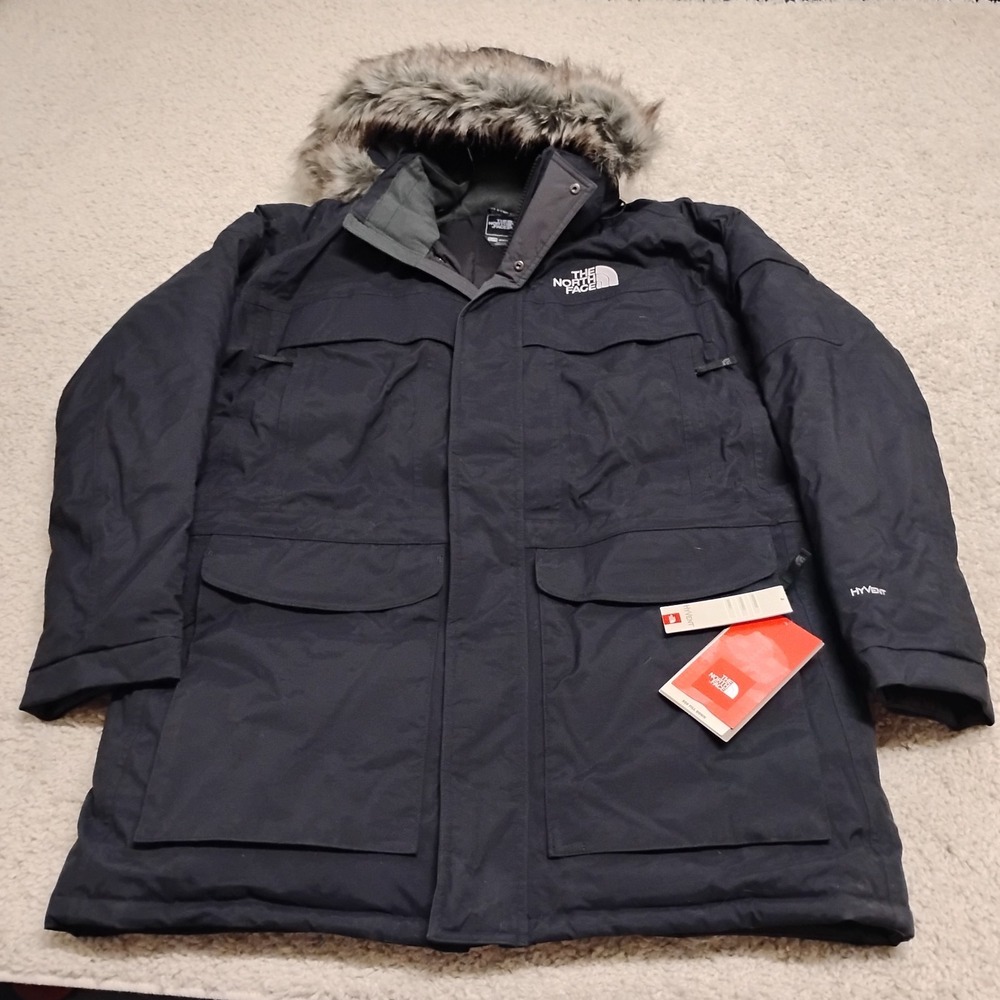 The North Face McMurdo Parka Mens XL Black HyVent 550 Down Coat Ski Jacket Faux